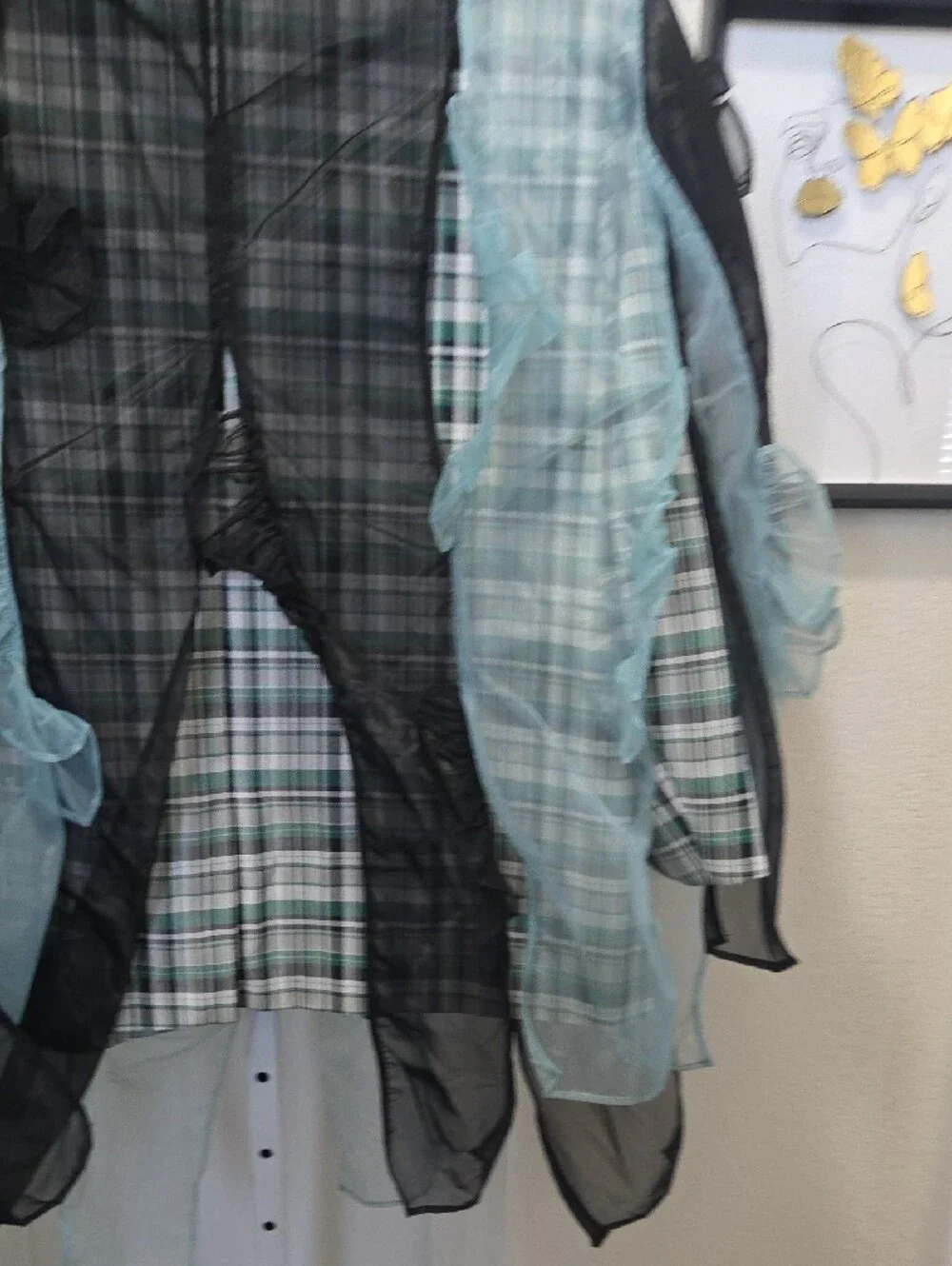 N/A mint plaid